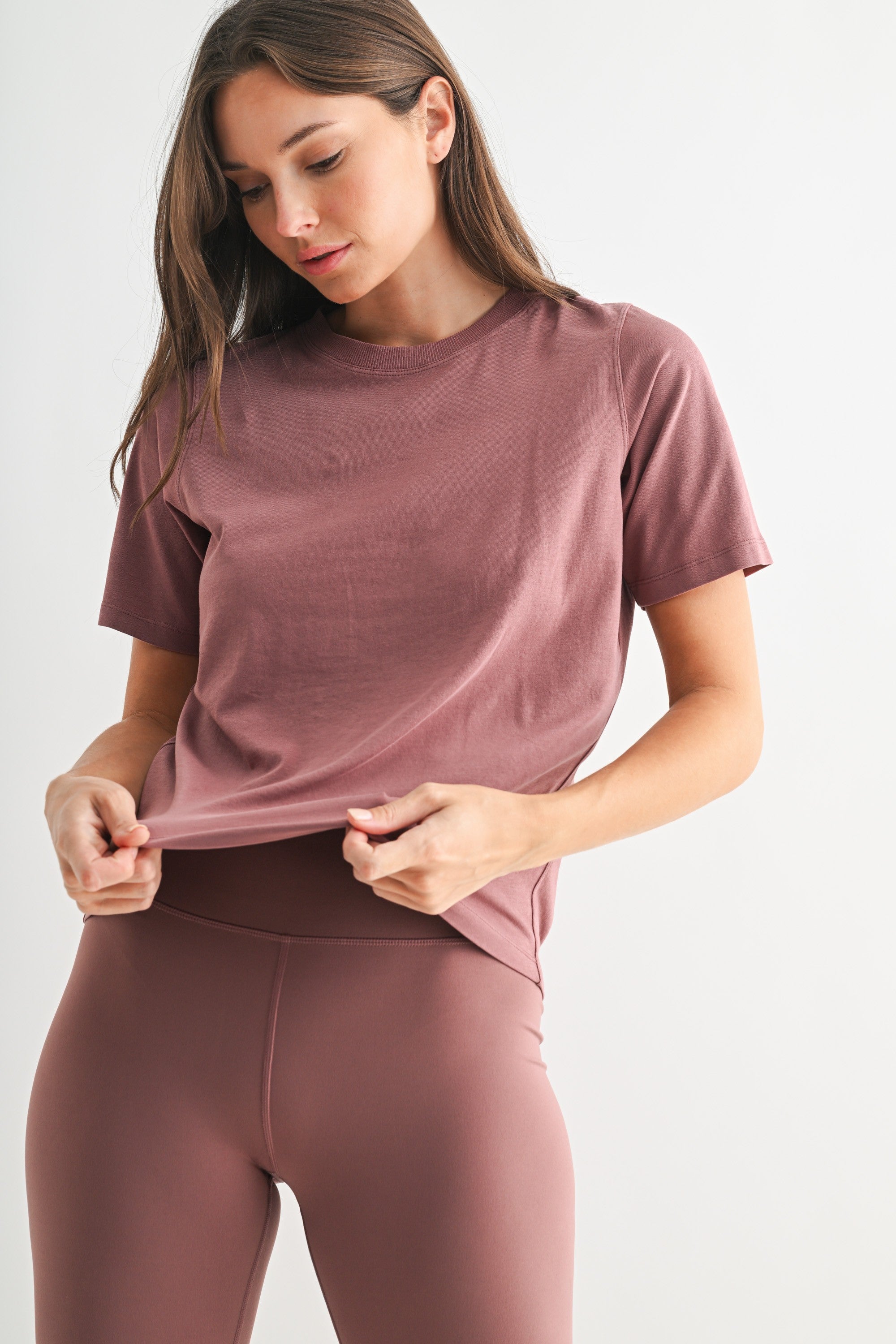 Classic Boxy Fit Tee- Rose Taupe