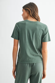 Classic Boxy Fit Tee- Silky Pine