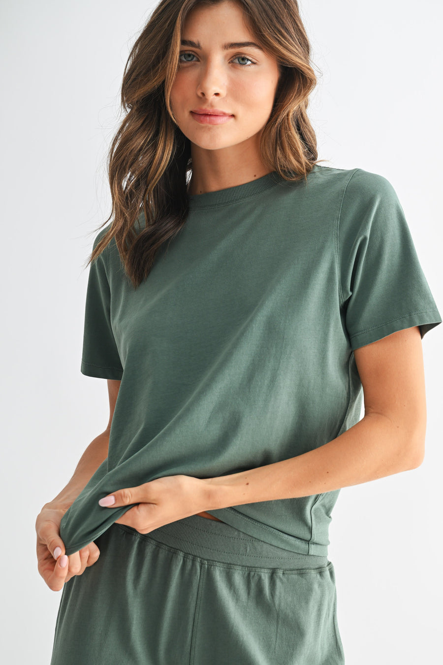 Classic Boxy Fit Tee- Silky Pine