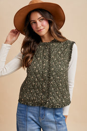 Floral Quilted Vest
