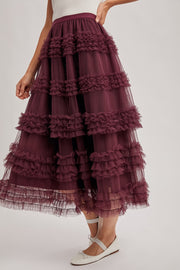 Romantic Tulle Midi Skirt