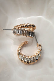 Baguette Huggie Hoop Earrings
