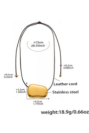 Geometric Pendant Cord Necklace