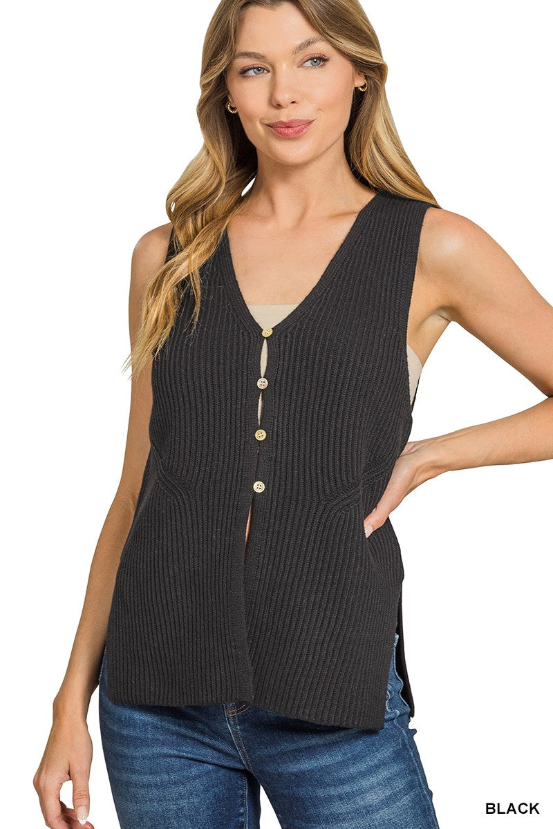 Sweater Vest- Black