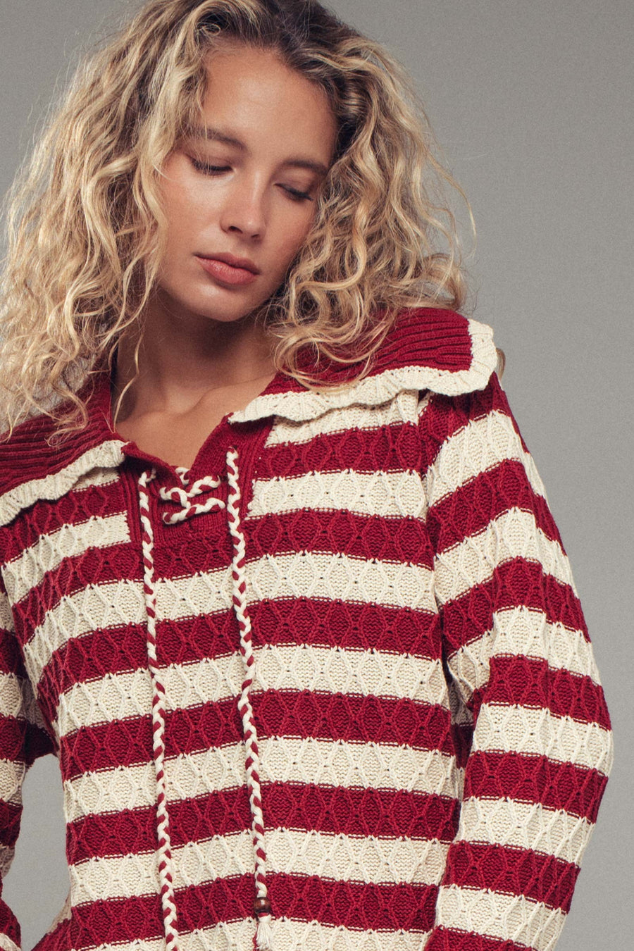 Textured Striped Sweater