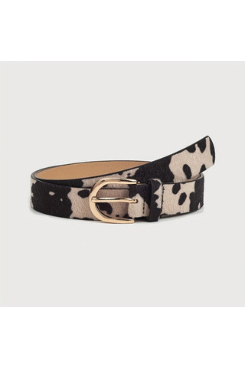 Cow Print  Belt