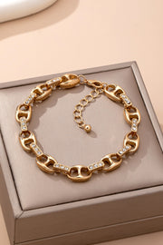 Sparkling Gold Link Chain Bracelet