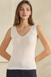 Seamless Reversable Neckline Modal Top