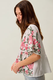Floral Embroidered Top