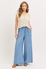 Wide-leg Tencel Pants