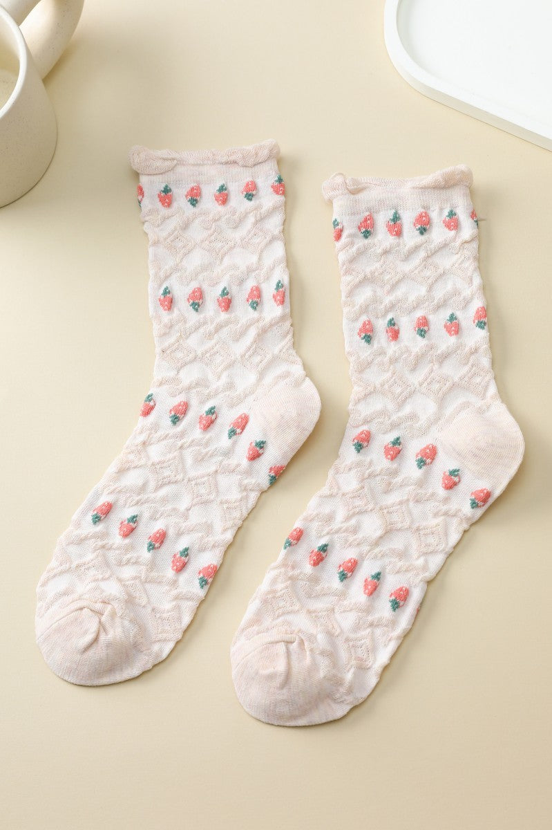 Strawberry Crew Sock