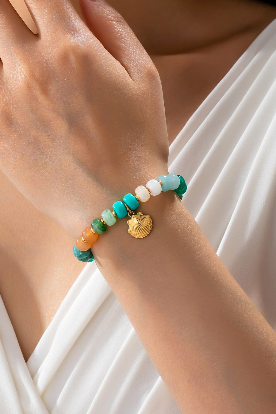 Beaded Shell Bracelet