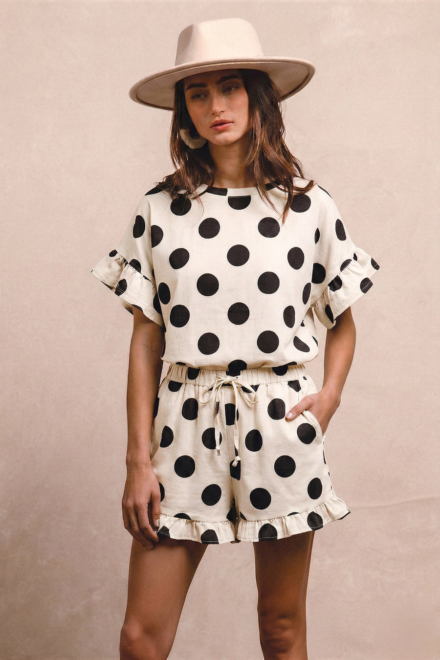 Polka Dots Ruffled Set