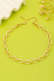 Chunky Bold Resin Link Necklace