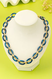 Chunky Bold Resin Link Necklace