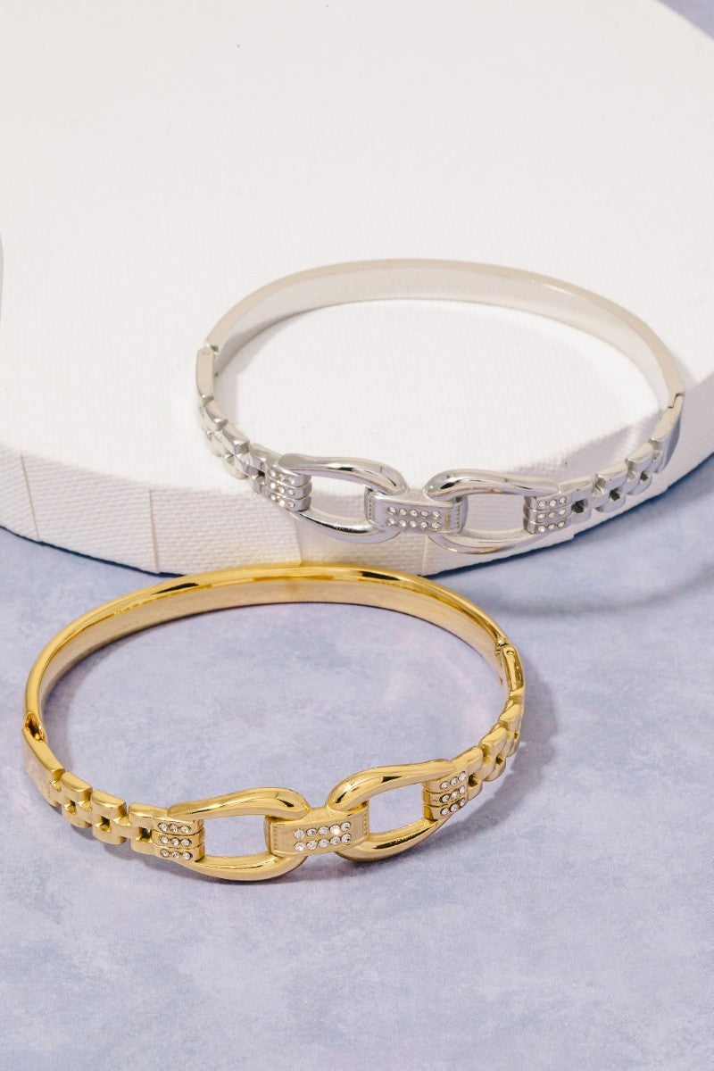Chain Clasp Bangle Bracelet