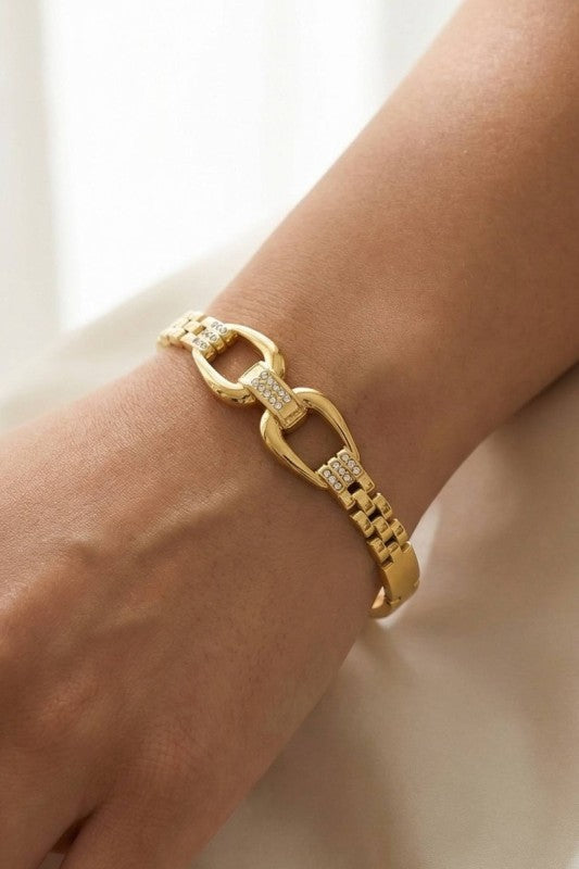 Chain Clasp Bangle Bracelet