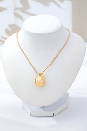 Sculptural Teardrop Pendant Necklace