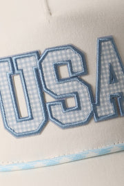 Usa Gingham Patch Rope Trucker Hat