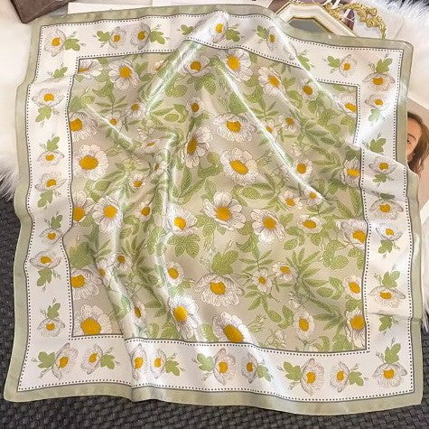 Spring Meadow Daisy Scarf
