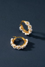 Seed Bead Flower Hoops