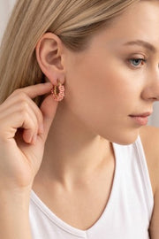 Seed Bead Flower Hoops