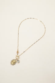 Gold Vintage Cameo Necklace