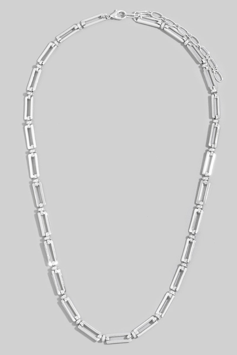 Chunky Rectangular Link Chain Necklace