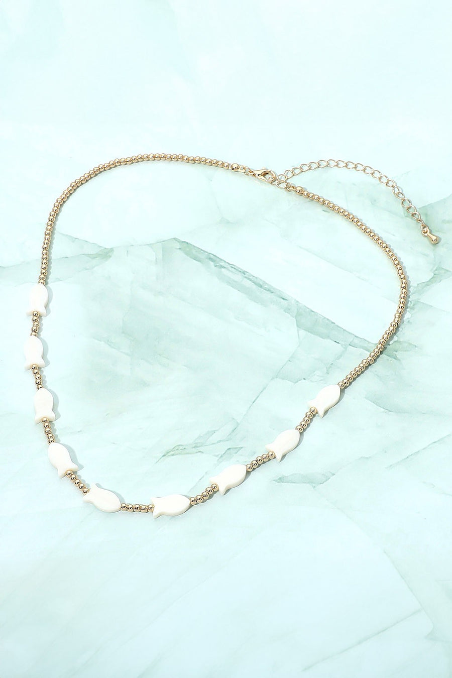 Fish Charm Beaded Necklace