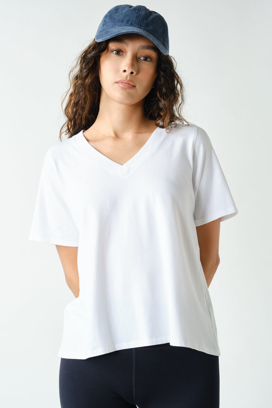 V-Neck Tee -White