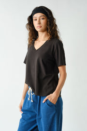 V-Neck Tee -Black