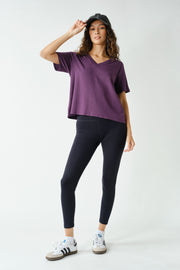V-Neck Tee -Purple