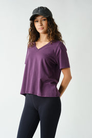 V-Neck Tee -Purple