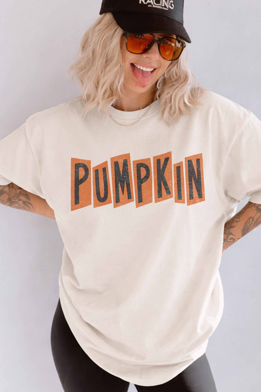 Pumpkin Oversized Graphic Tee
