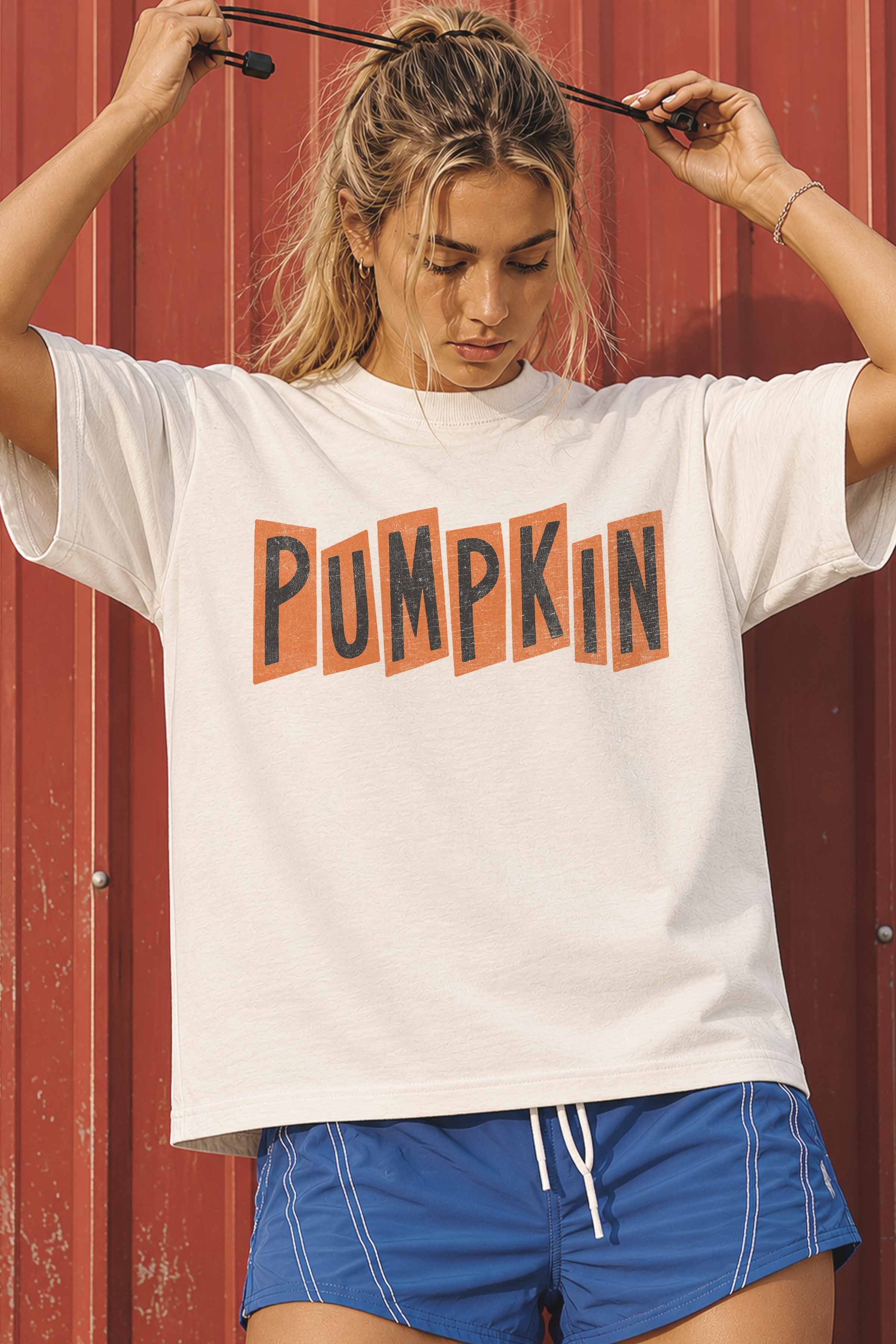 Pumpkin Oversized Graphic Tee