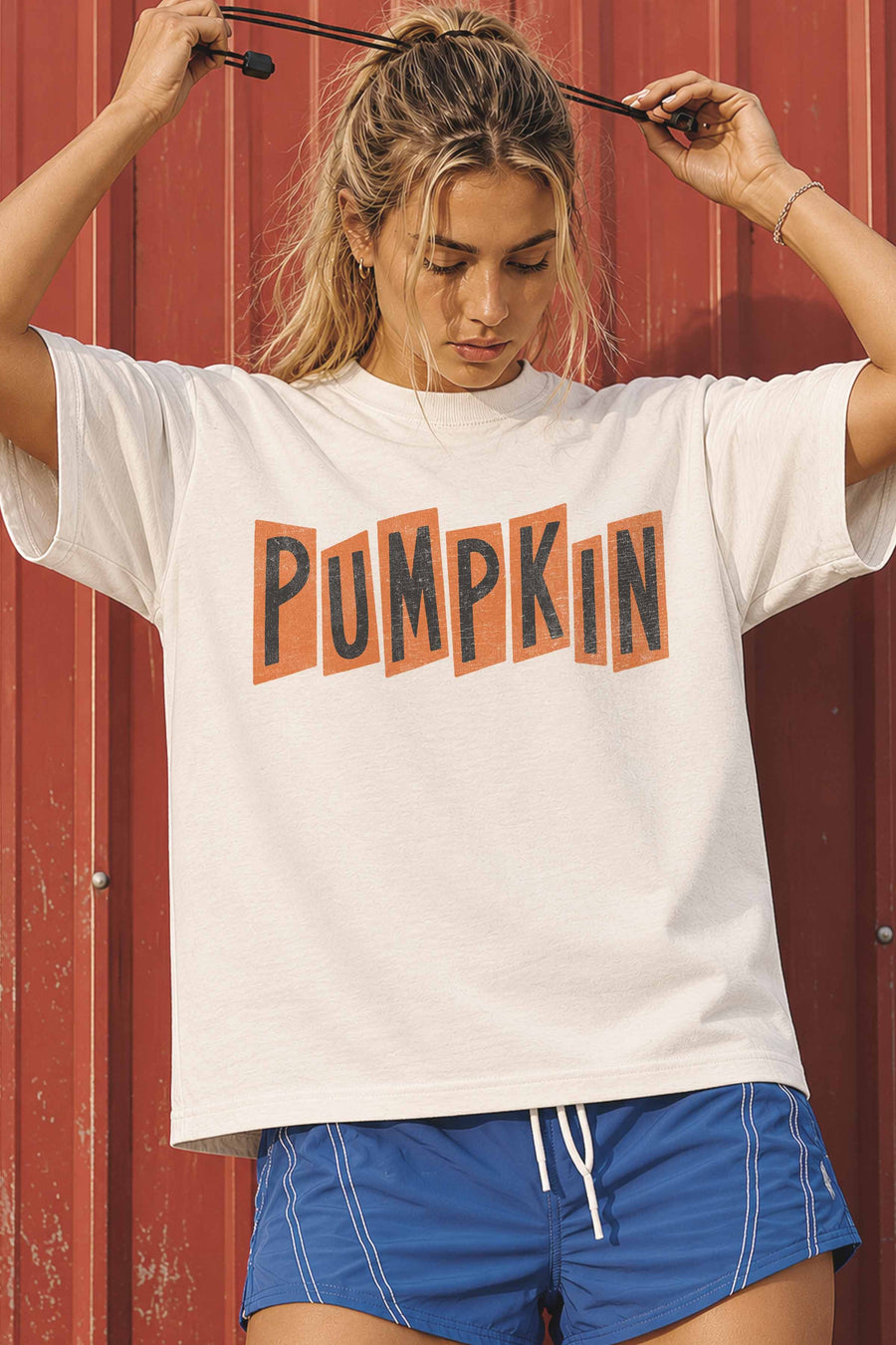 Pumpkin Oversized Graphic Tee