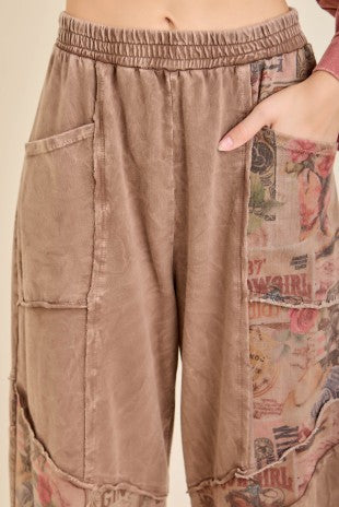 Romantic Vintage Collage Pants