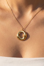 Chunky Puffy Pendant Necklace