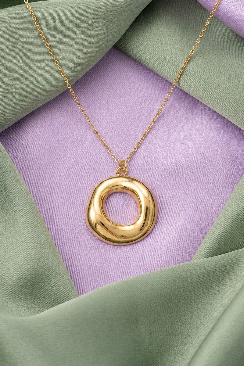 Chunky Puffy Pendant Necklace
