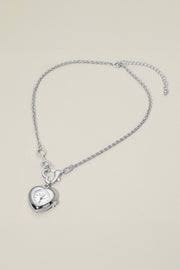 Heart Watch Pendant Necklace