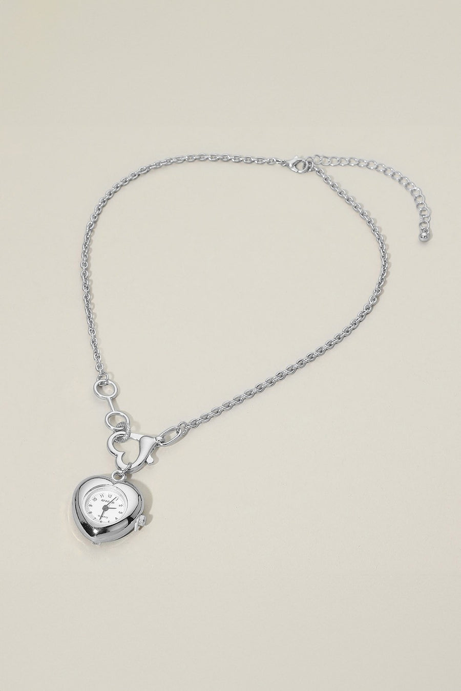 Heart Watch Pendant Necklace