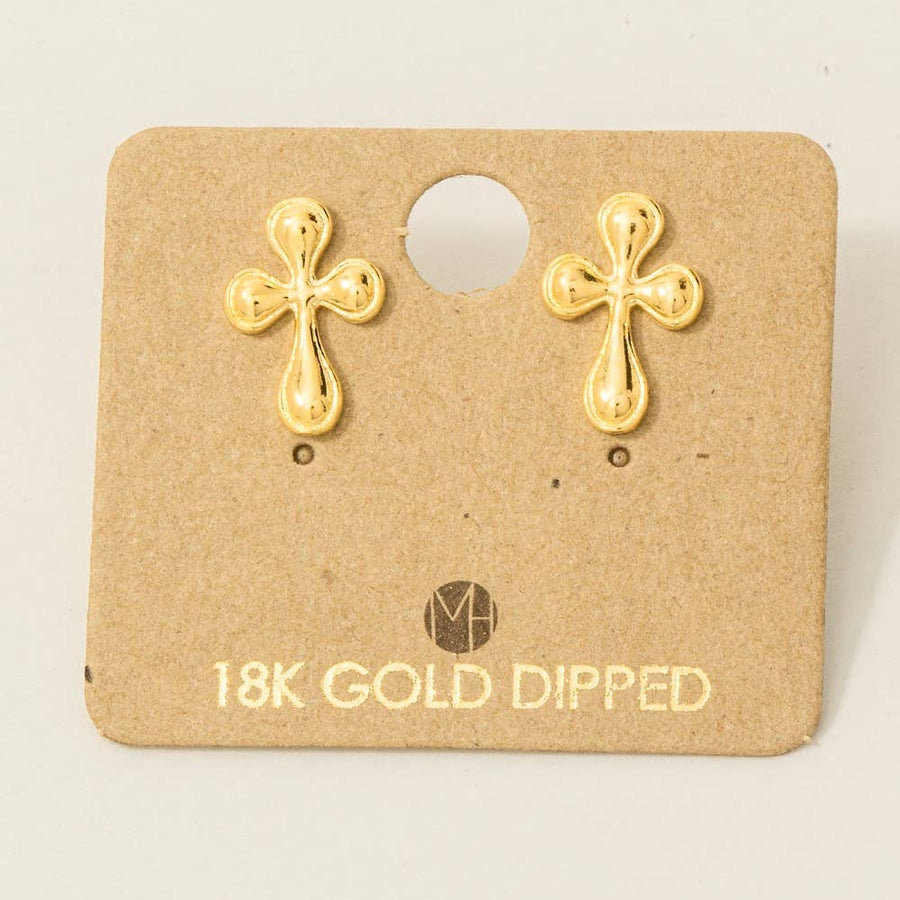 Dainty Cross Stud Earrings