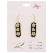 White Dried Flower Earrings