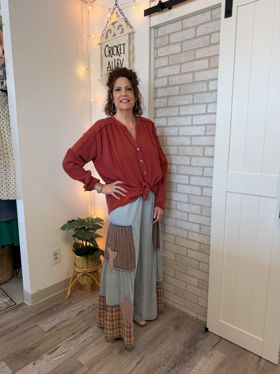 Star Patch Pants