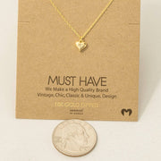 Gold Dipped Mini Heart Pendant Necklace