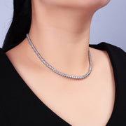 Silver CZ Tennis  Necklace