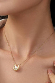 NON-TARNISH PEARL U NECKLACE