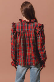Christmas Checkered Plaid Top