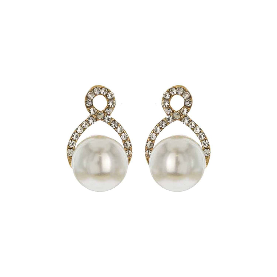 Infinity with Pearl Stud Earrings