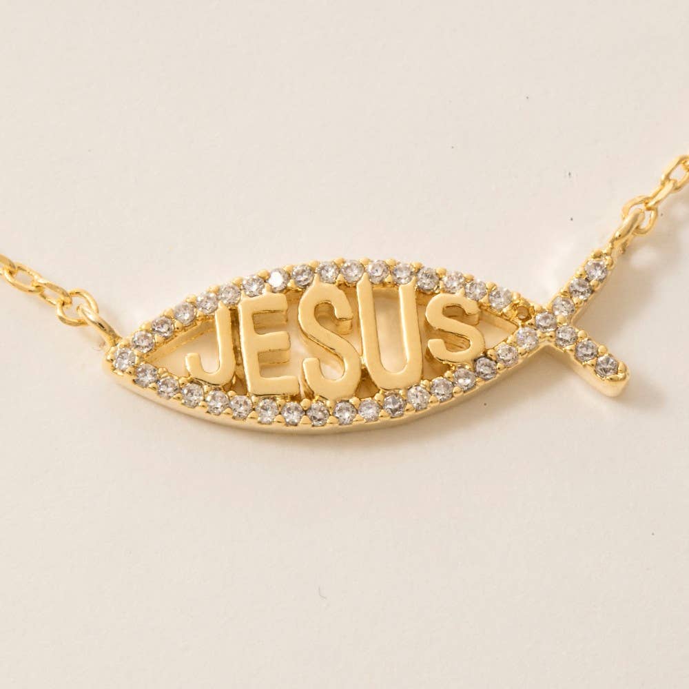 Jesus Fish Pendant Necklace